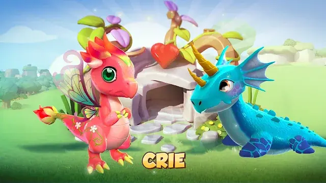 Cena de jogo de Dragon Mania: A Lenda em Android