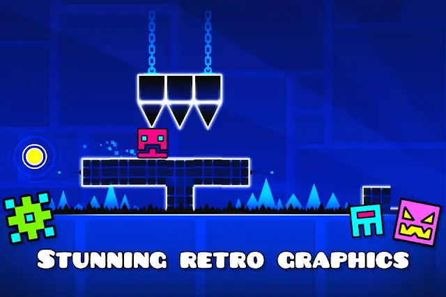 Ecrã do jogo Geometry Dash Lite para Android