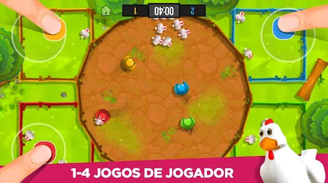 Ecrã do jogo Minijogos Stickman Party 2 3 4 para Android